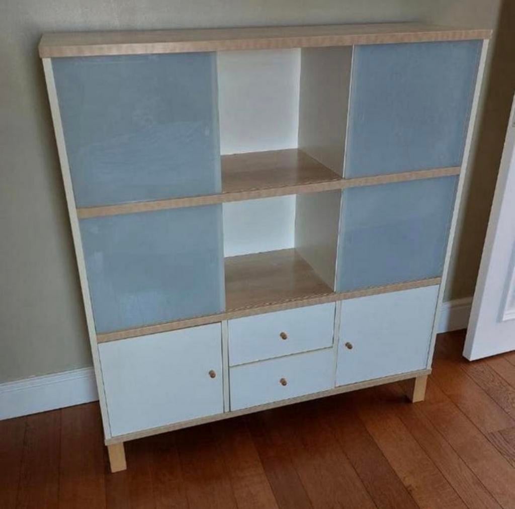 Ikea kast, 4 schuifdeuren, 2 lades, 2 deuren, Ophalen, Zo goed als nieuw