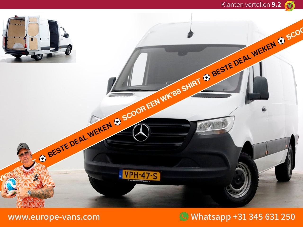 Mercedes-Benz Sprinter 311 CDI 115pk RWD 7G Automaat L2H2 Ai, Auto's, Automaat, Parkeercamera, Wit, Mercedes-Benz