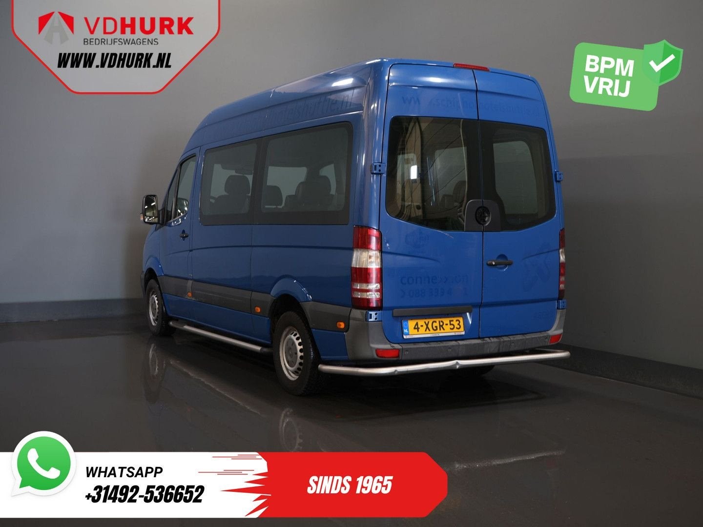 Mercedes-Benz Sprinter 213 2.2 CDI Aut. L2H2 €10.587 Incl. B, Automaat, 173 g/km, Blauw, Mercedes-Benz