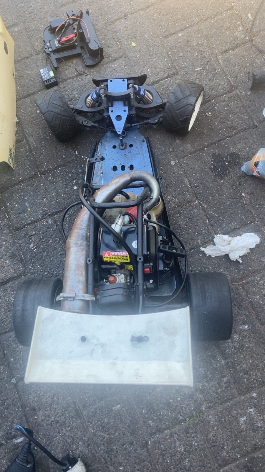 Rc auto 1/5 met 23cc motor, Hobby en Vrije tijd, Ophalen, Gebruikt, Benzine