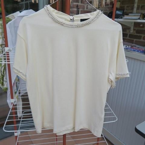 Fijn pulleke nieuw crème strass Ermanno Scervino mt 38, Kleding | Dames, Maat 38/40 (M), Overige kleuren, Nieuw, Ophalen of Verzenden