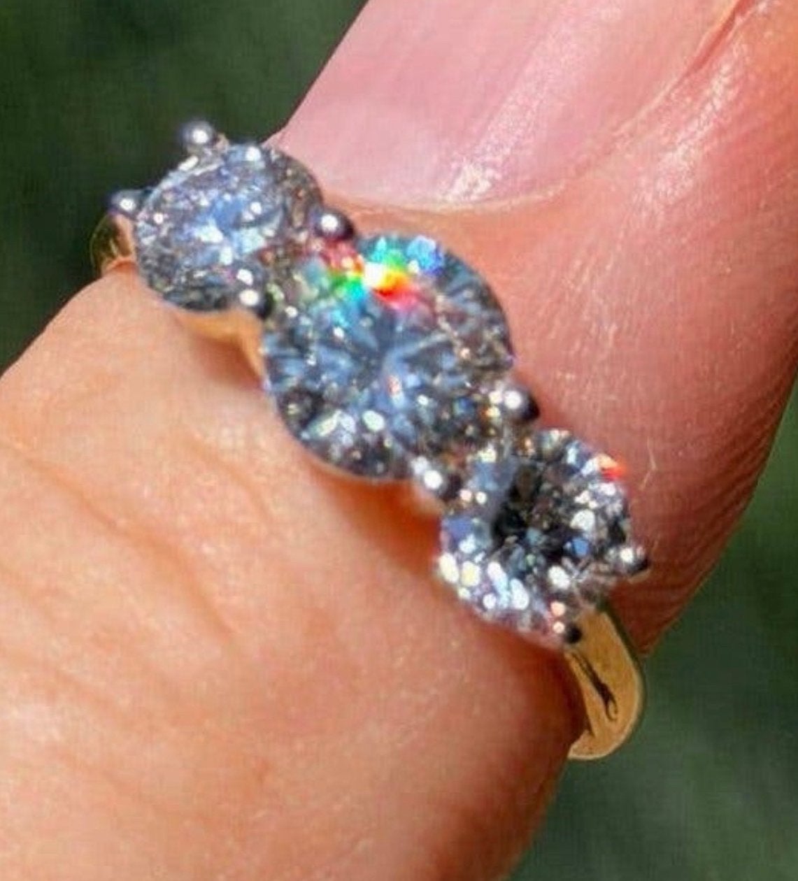 Gouden Trilogie ring met 3 diamanten 2.05ct met certificaat!, Handtassen en Accessoires, Ringen, Geel, Nieuw, Ophalen of Verzenden