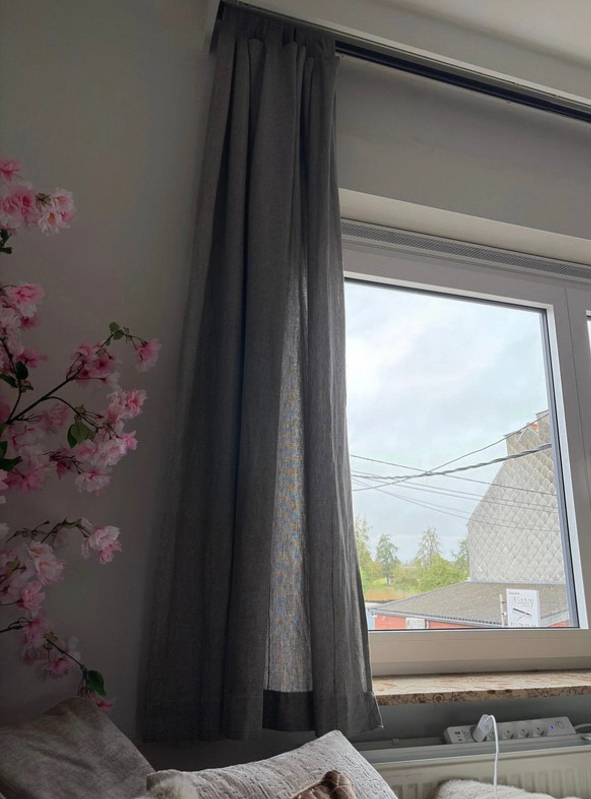Grijze gordijnen, Huis en Inrichting, Ophalen, Overige merken, 220 cm, Nieuw