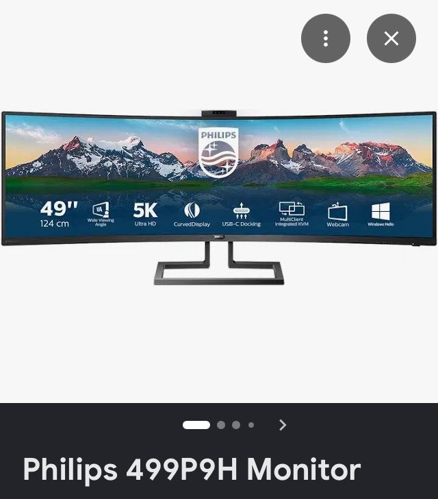 Monitor Philips 49 pouces pour pièces d'écran cassées., Enlèvement ou Envoi, Comme neuf