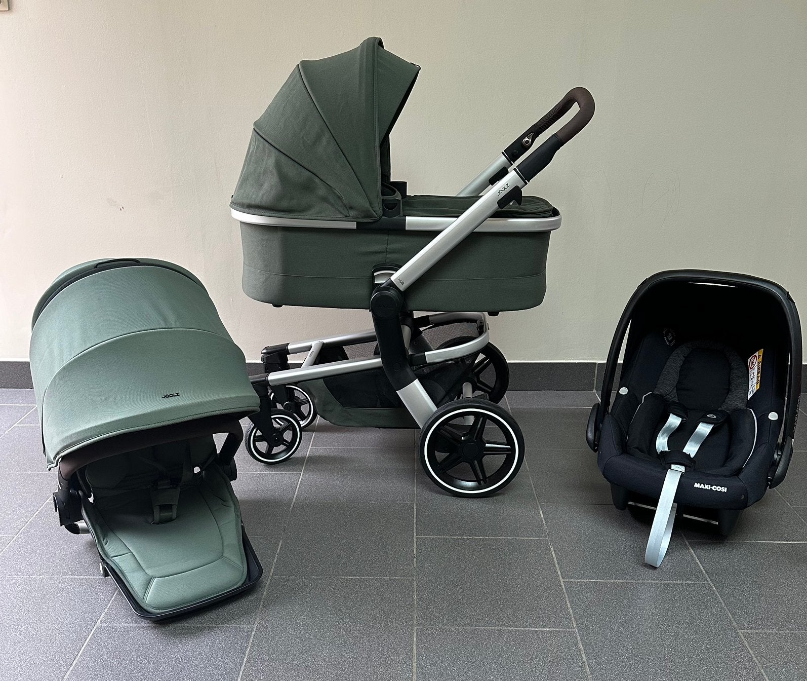 Joolz Hub+ Marvellous Green 3 in 1 - COMPLEET, Ophalen, Zo goed als nieuw, Maxi-Cosi