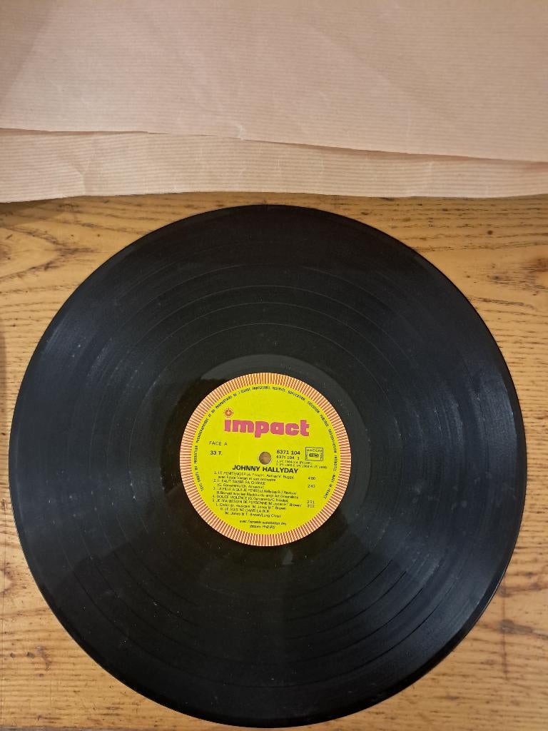 33-toerenvinyl: Impact: Johnny Hallyday Compilations., Ophalen, Gebruikt, 12 inch