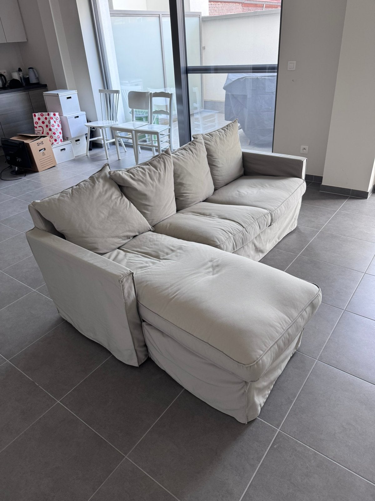 Leuke, compacte Ikea zetel in zeer goede staat!, Trois personnes, 125 à 150 cm, 150 à 200 cm, Comme neuf