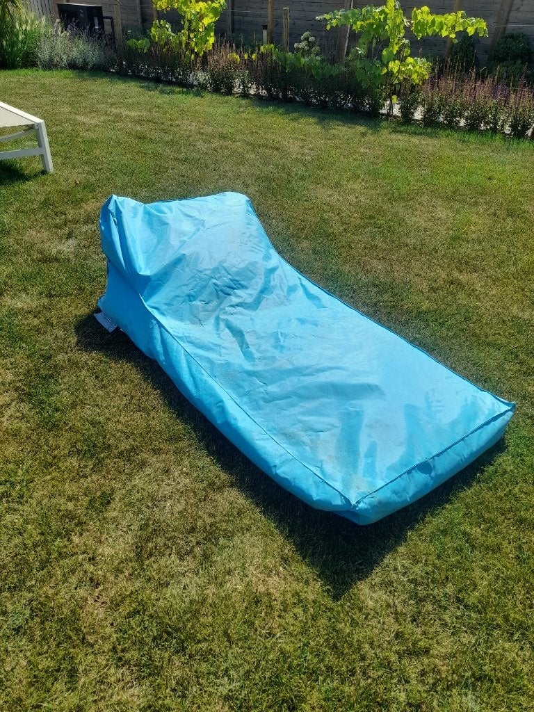 zitzak LES CONFORTABLES, Maison & Meubles, Sièges-poires, Enlèvement, Comme neuf, Bleu, Pouf