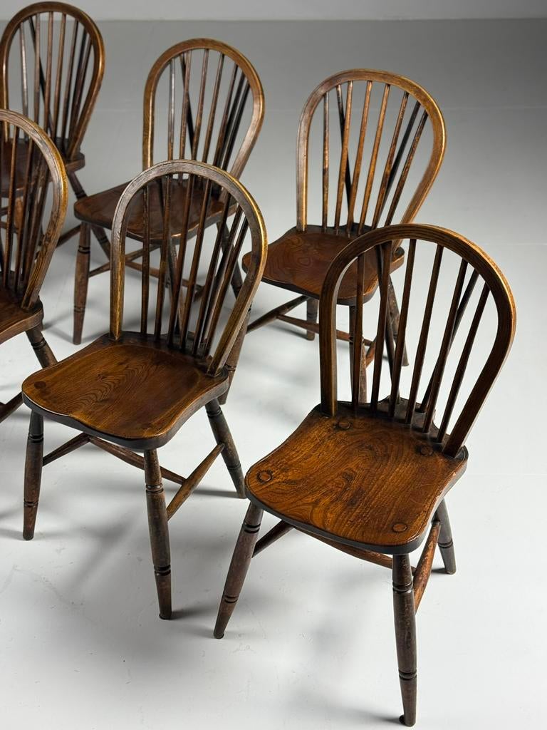 Windsor stoelen engels antiek 6x, Huis en Inrichting, Ophalen, Zo goed als nieuw