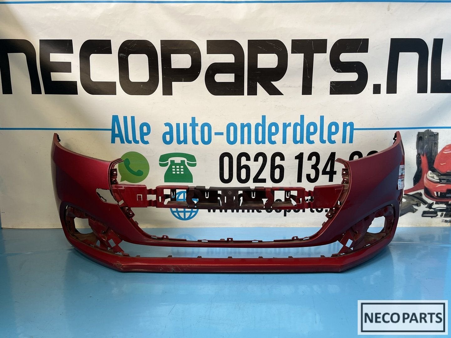 PEUGEOT 208 FACELIFT VOORBUMPER BUMPER ORIGINEEL, -, Garde-boue, Utilisé, -
