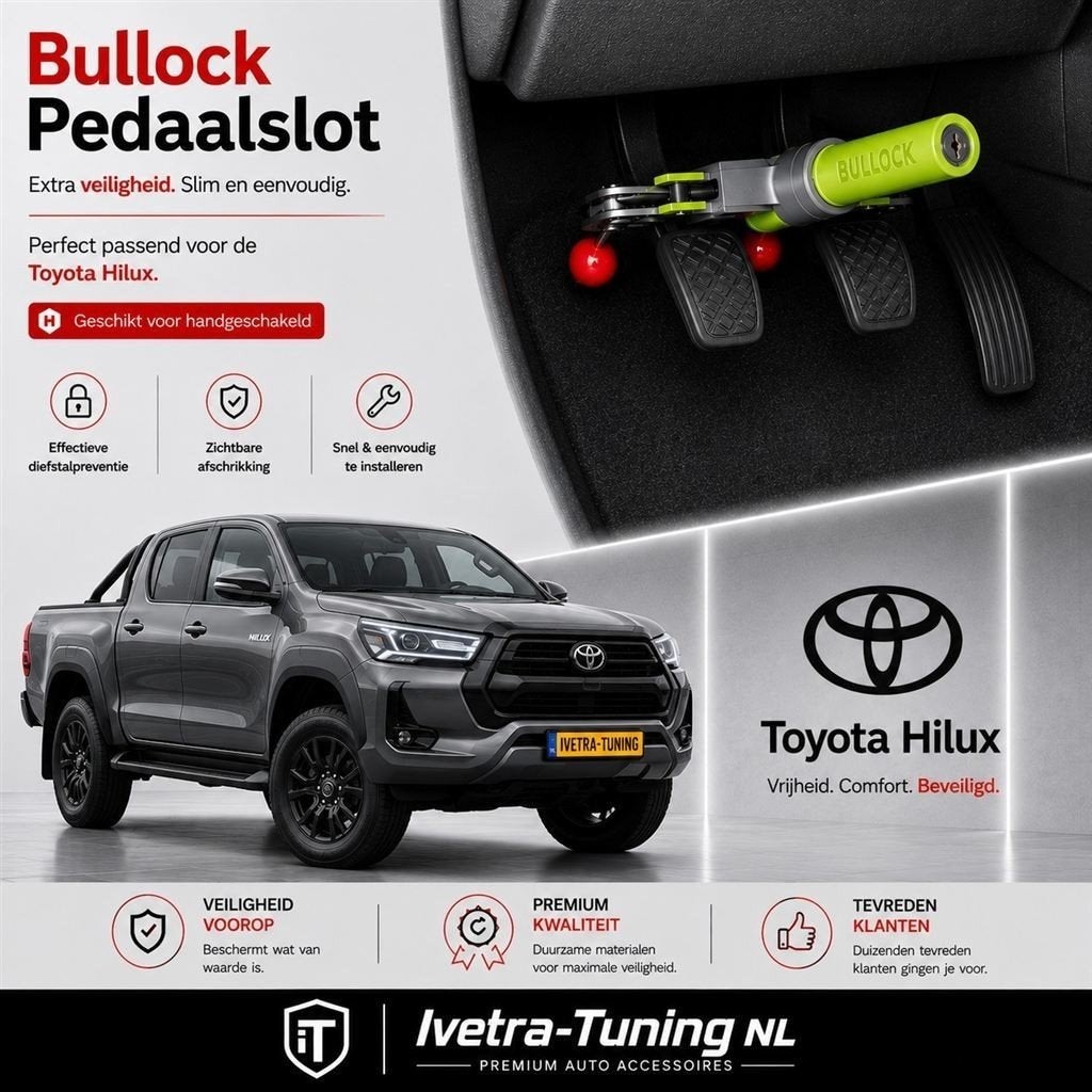 Pedaalslot Toyota Hilux | Beveiliging Toyota Hilux, Ophalen of Verzenden, Nieuw