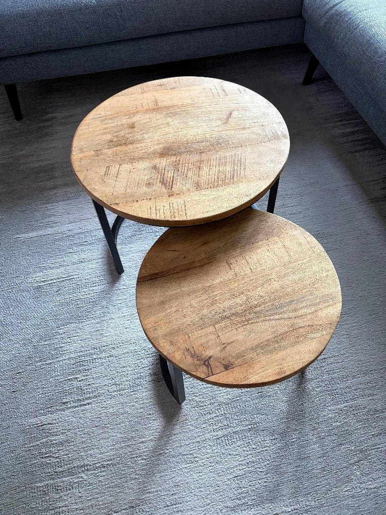 Salontafels, Huis en Inrichting, Tafels | Salontafels, Minder dan 50 cm, Rond, Minder dan 50 cm, Zo goed als nieuw