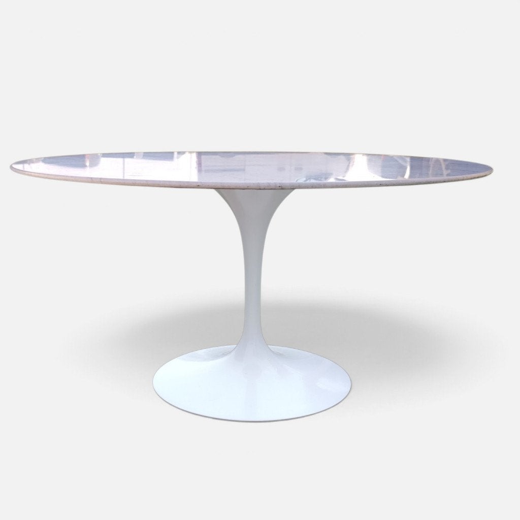 Eero Saarinen 137cm tulip tafel rond table Knoll marmer 60s, Enlèvement ou Envoi