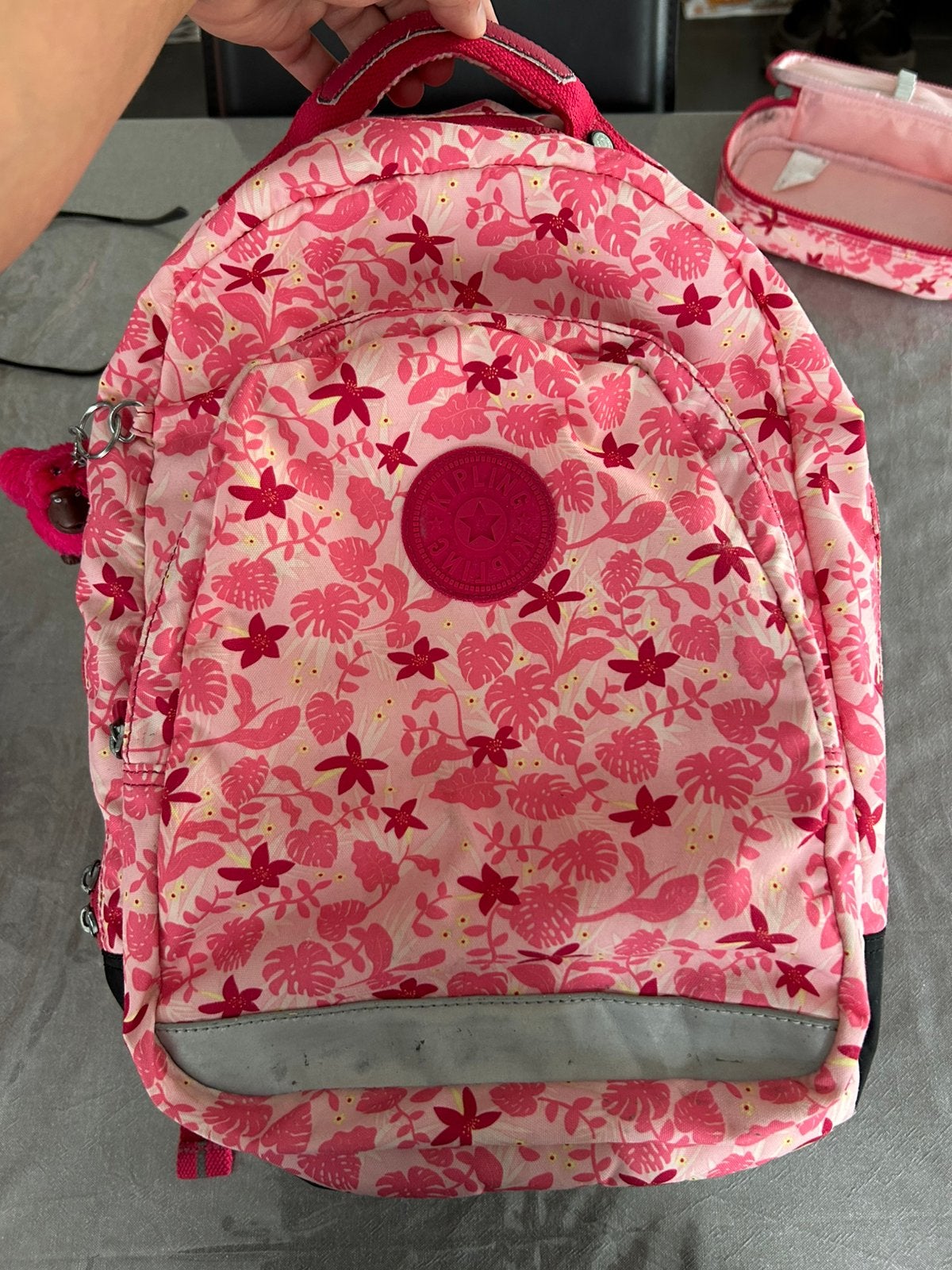 Kipling boekentas + bijpassende pennenzak, Enlèvement, Utilisé, Sac à dos