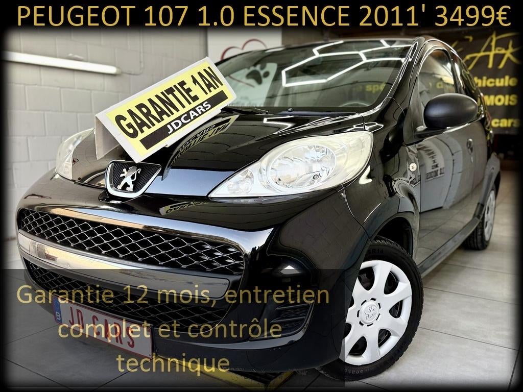 PEUGEOT 107 1.0 ESSENCE 5 PORTES ‼️GARANTIE 1 AN CTOK‼️, Auto's, Voorwielaandrijving, Stof, 50 kW, Zwart