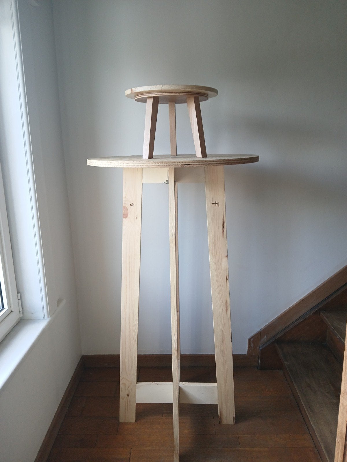 Staantafel+boreltafeltje, Ophalen