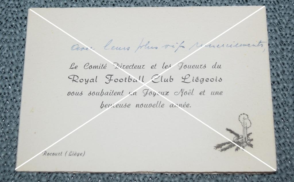 RFCL Liège/Ancienne carte de Noël 27 x 9 cm dépliable, Envoi, Utilisé, Affiche, Image ou Autocollant