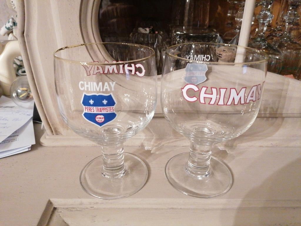 Verres à Chimay. 2 modèles., Enlèvement ou Envoi, Comme neuf