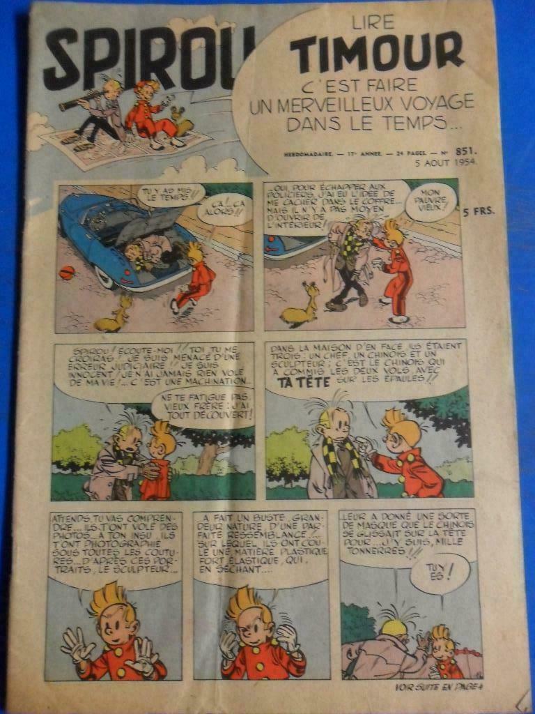 Spirou Hebdomadaire - Timour - 05 Août 1954, Livres, Une BD, Enlèvement ou Envoi, Utilisé