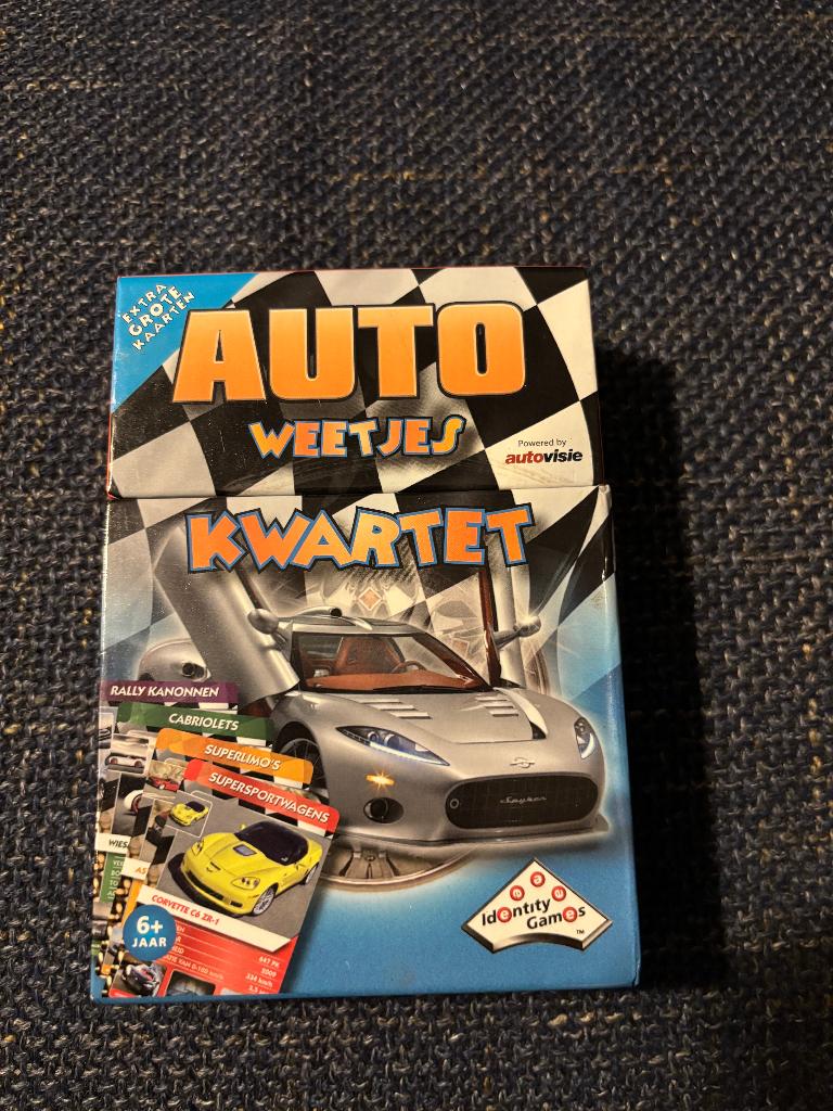 Auto weetjes kwartet (6 plus ), Verzamelen, Speelkaarten, Jokers en Kwartetten, Ophalen of Verzenden, Zo goed als nieuw, Kwartet(ten)