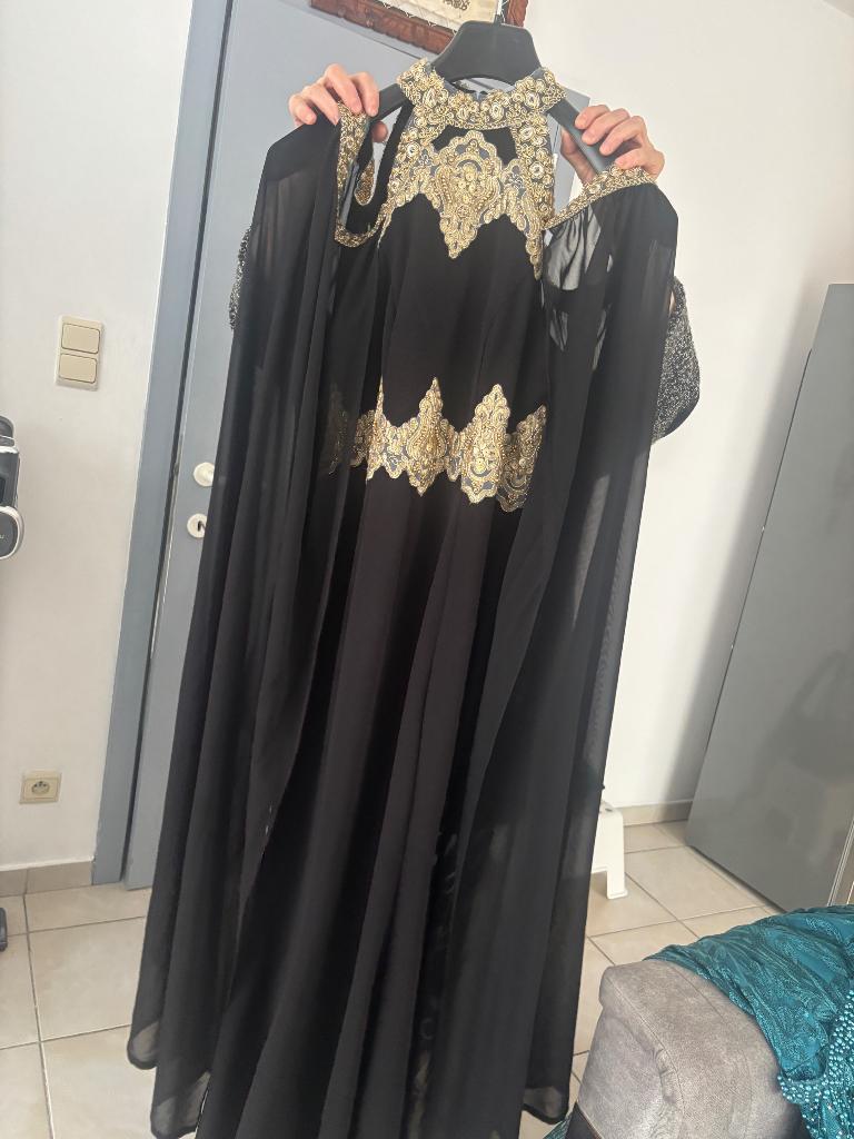 Avondkleed, Maat 38/40 (M), Galajurk, Verzenden, Zwart