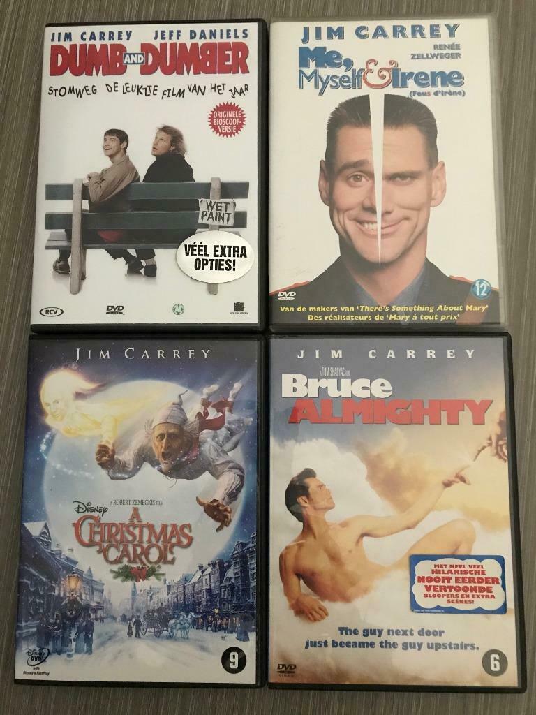 Jim Carrey - 4 DVD - Dumb & Dumber - Irene-Christmas-Bruce, Vanaf 9 jaar, Ophalen of Verzenden, Actiekomedie