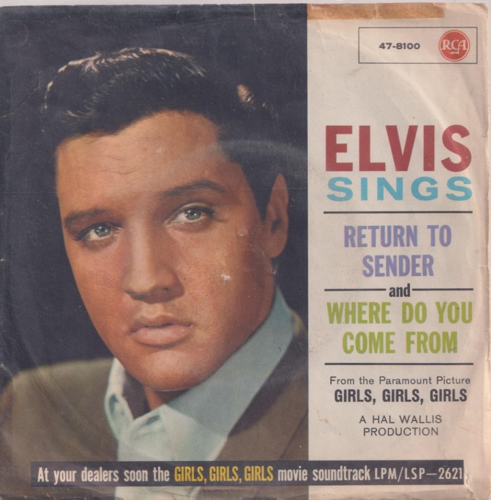 Elvis Presley - Return to sender - Single, Enlèvement ou Envoi, Utilisé, Pop