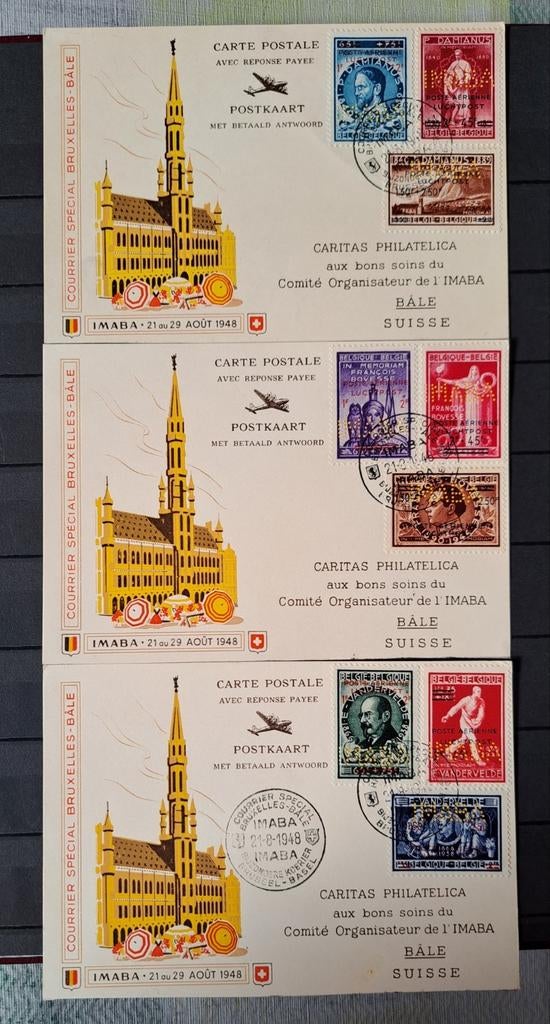 Belgique/Suisse "IMABA" 1948, Enlèvement ou Envoi, Affranchi