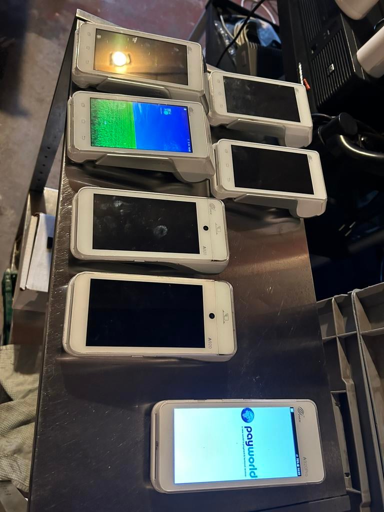 7 pax toestellen.     A910/A920/A920pro.  Betaalterminals, Enlèvement