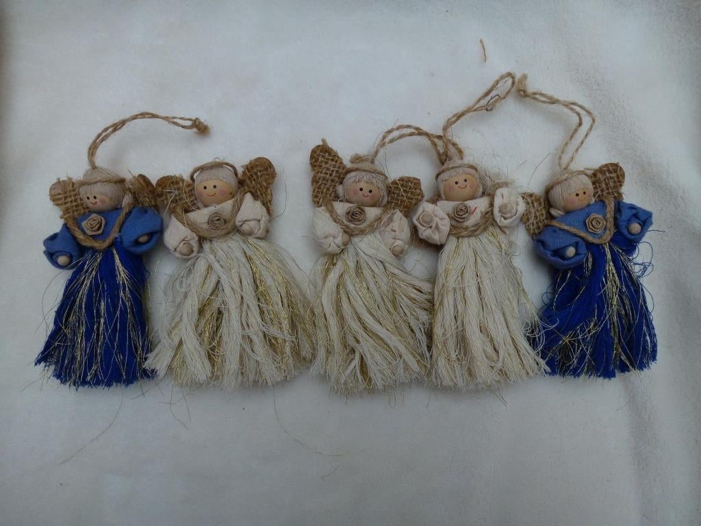 décoration de Noël avec boucle d'ange bleue et crème, Divers, Enlèvement ou Envoi, Neuf