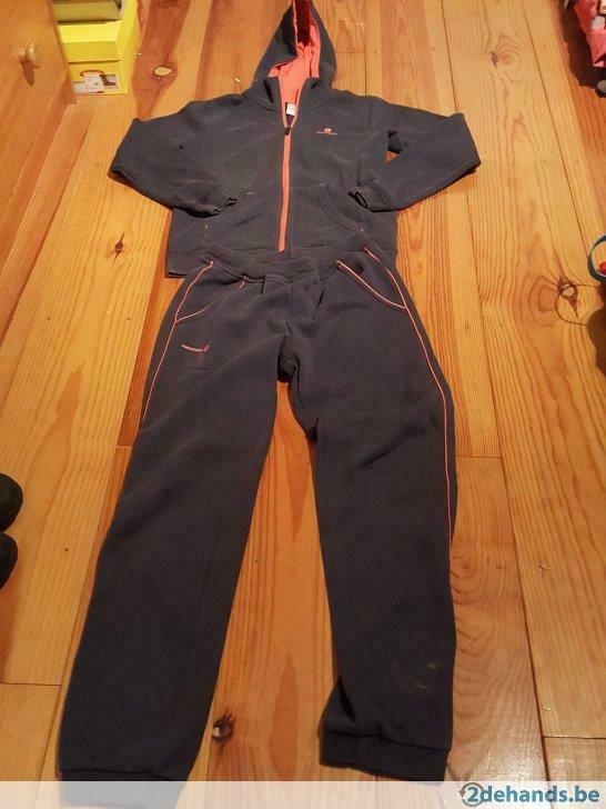 training vest + broek Oxylane maat 12 jaar (vlekje op de bro, Ophalen of Verzenden, Overige maten, Blauw, Wandelen of Outdoor