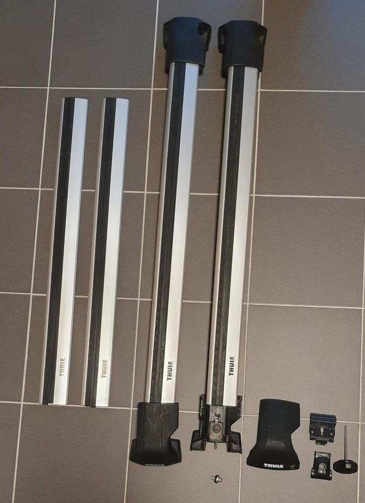Thule set dakdragers Edge Flush Rail en 2 x Wingbar, Ophalen, Gebruikt