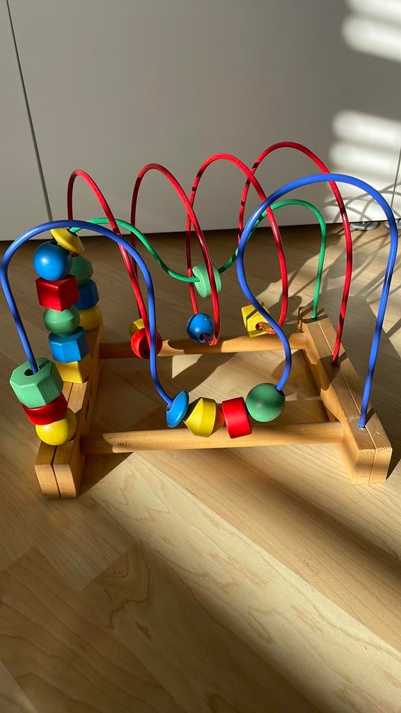 Houten kralen spiraal, Ophalen, Zo goed als nieuw
