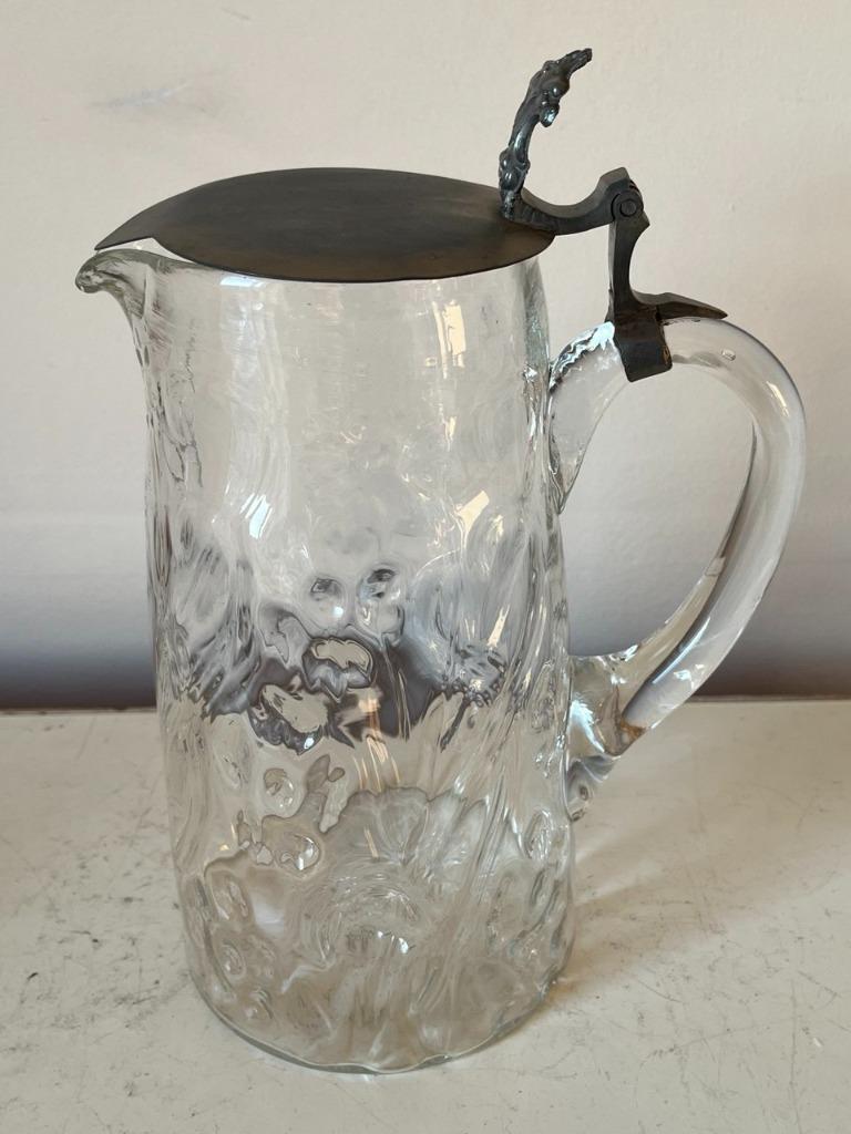Grande chope/carafe à bière ancienne en verre, Antiquités & Art, Enlèvement