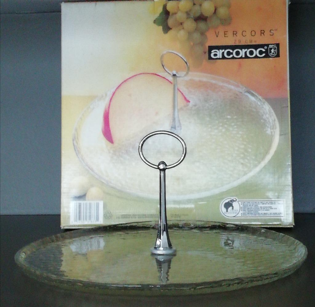 Plat de service en verre vintage Arcoroc, Antiquités & Art, Antiquités | Verre & Cristal, Enlèvement ou Envoi