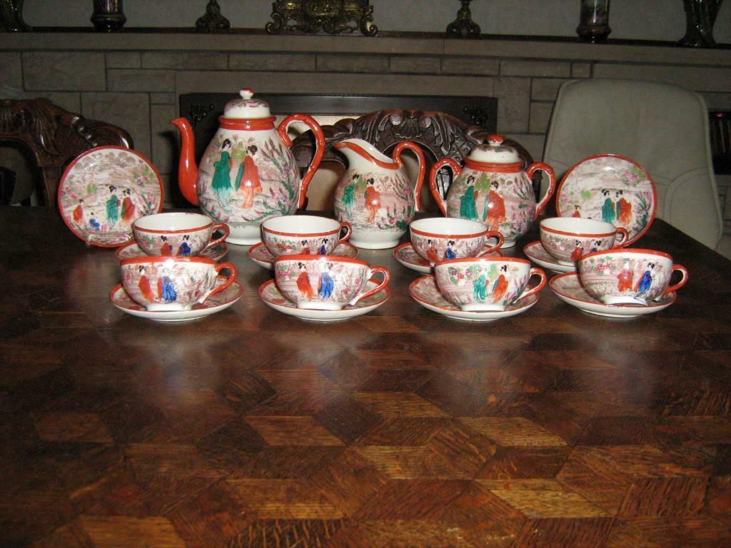 1 service à thé en porcelaine asiatique, Enlèvement ou Envoi