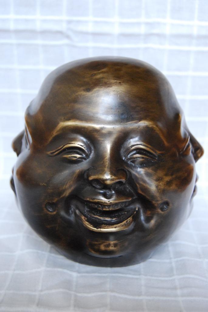 PRACHTIG BRONZEN BOEDDHAHOOFD (De 4 gezichten)., Antiek en Kunst, Antiek | Brons en Koper, Brons, Ophalen of Verzenden