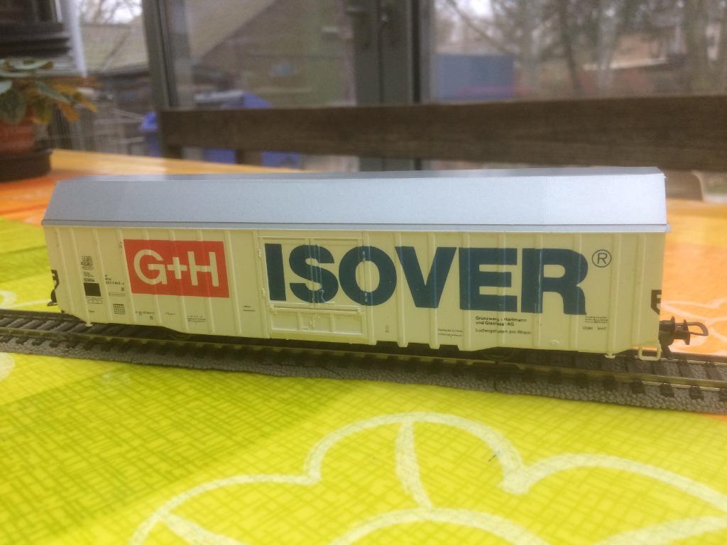 Wagon de marchandises Fleischmann 5378 Isover, Enlèvement ou Envoi, Fleischmann, Wagon, Comme neuf