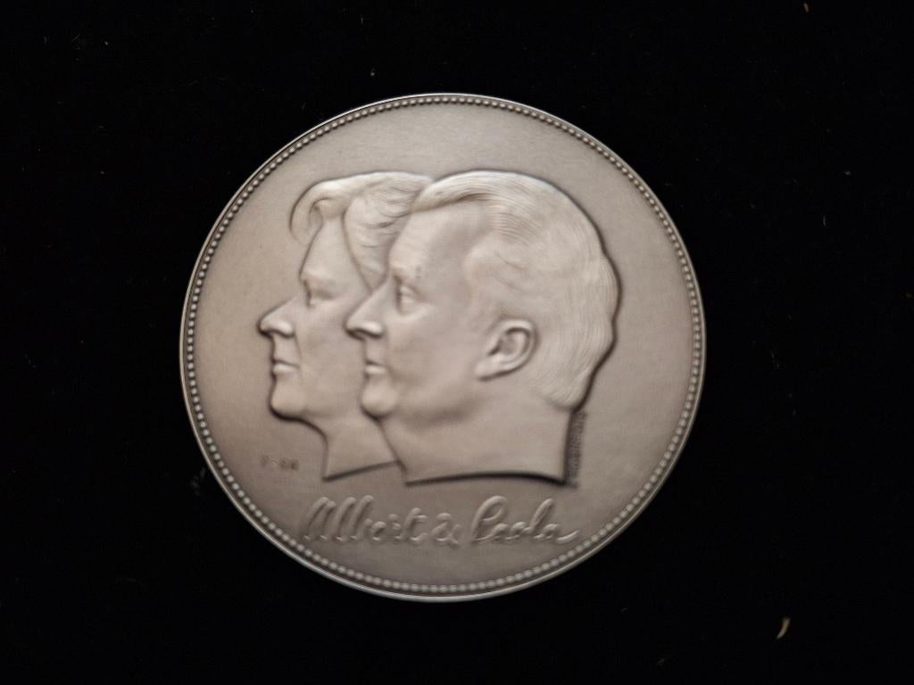 medaille Koning Albert - Koningin Paola, Verzenden, Gebruikt, Overige typen