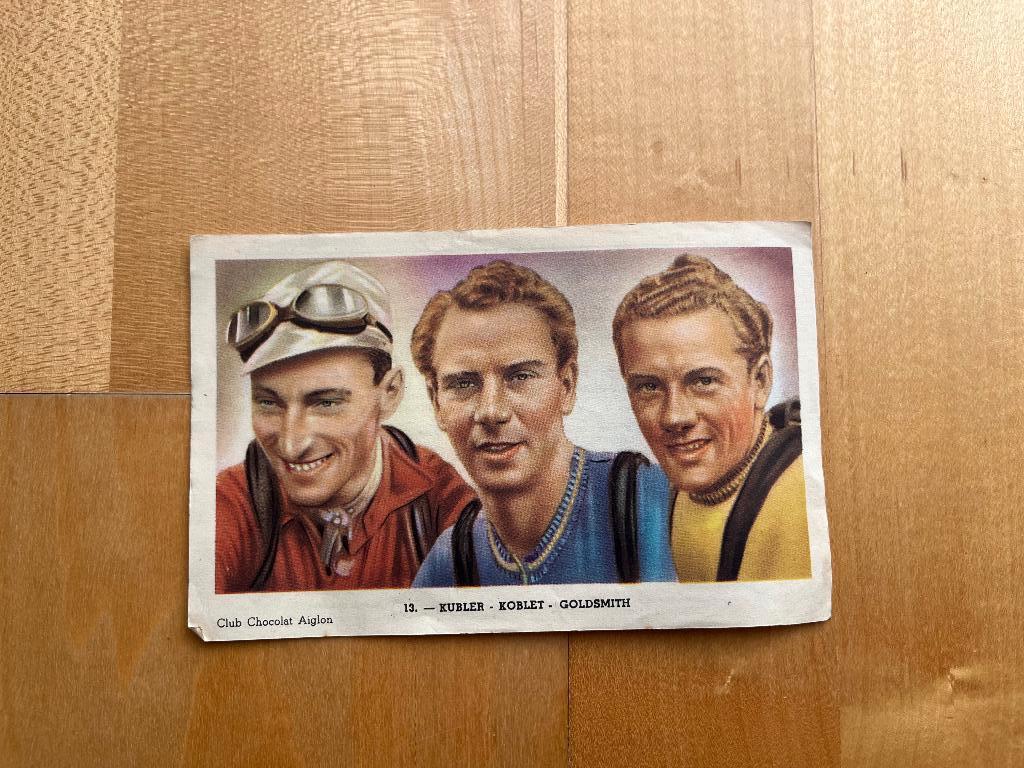 Chromo chocolade Aiglon-Wielrenners-Kübler-Koblet -1948, Enlèvement ou Envoi, Utilisé, Autres types
