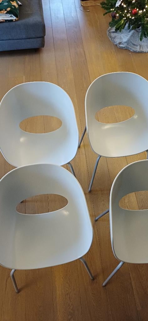 Set van 4 intesi orbit large stoelen, Maison & Meubles, Chaises, Synthétique, Enlèvement, Utilisé, Blanc