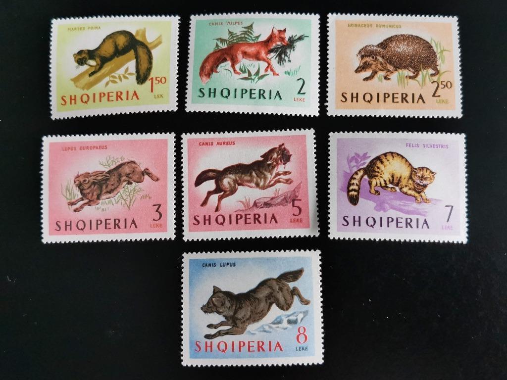 Albanie 1964 - wilde dieren - vos, egel, haas, wolf **, Ophalen of Verzenden, Overige landen, Postfris