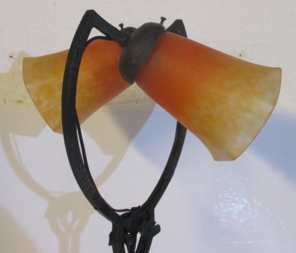 exceptionnelle lampe de table art nouveau Paul Kiss & Schnei, Antiquités & Art, Envoi
