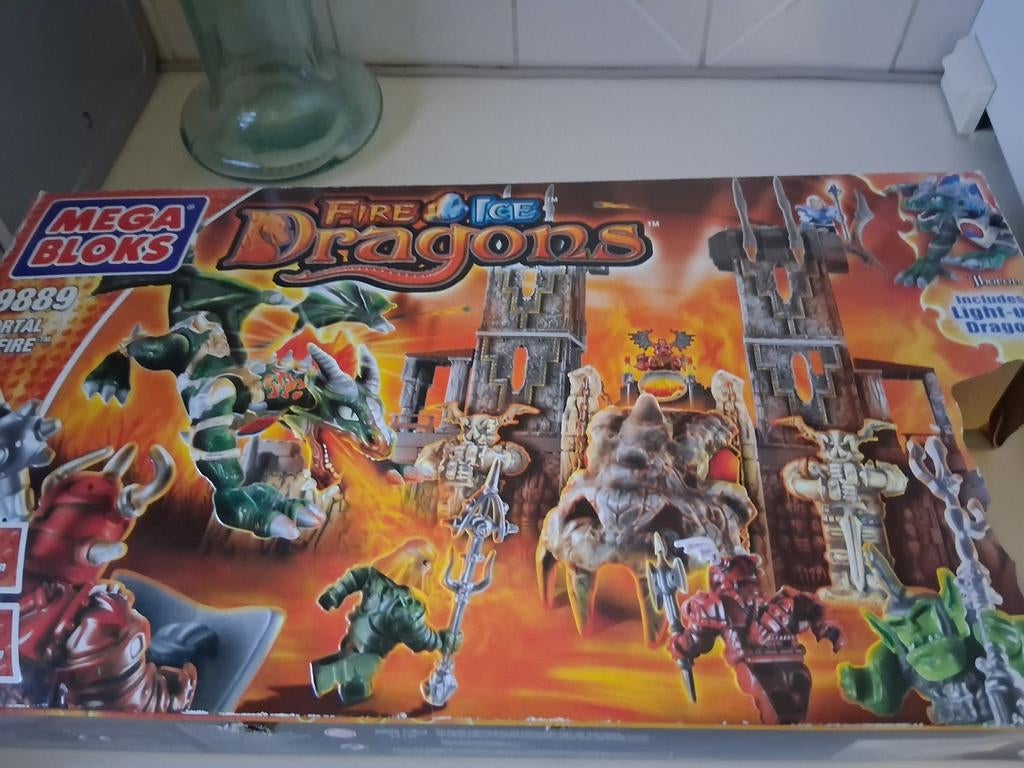 Fire ice dragons Mega bloks 9889, Kinderen en Baby's, Ophalen of Verzenden