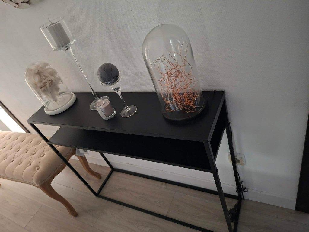 Meuble console métal noir - NEUF, Neuf, 100 à 150 cm, 25 à 50 cm, Enlèvement