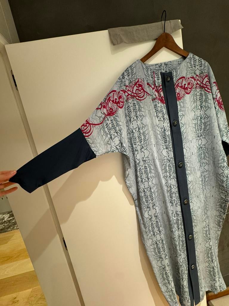 Robe longue fluide orientale, Enlèvement, Comme neuf, Taille 38/40 (M), Gris