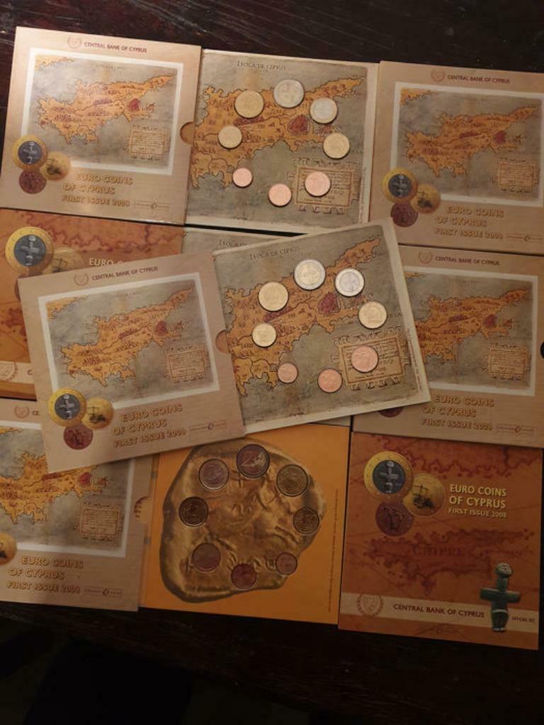 Cyprus - 4 Sets Euromunten BU 2008, Ophalen of Verzenden, Cyprus, Overige waardes, Setje