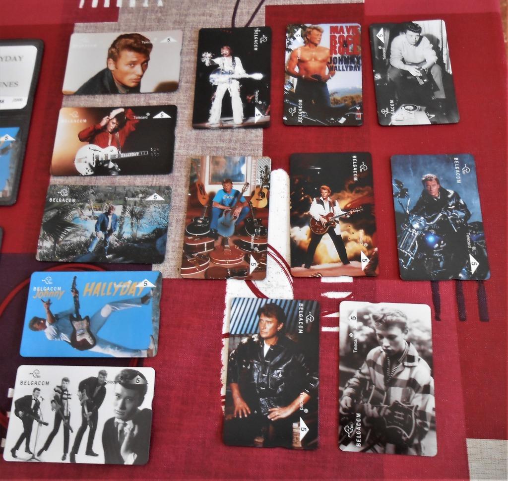 13 nieuwe telefoonkaarten van Johnny Hallyday - Belgacom, Verzamelen, Ophalen of Verzenden