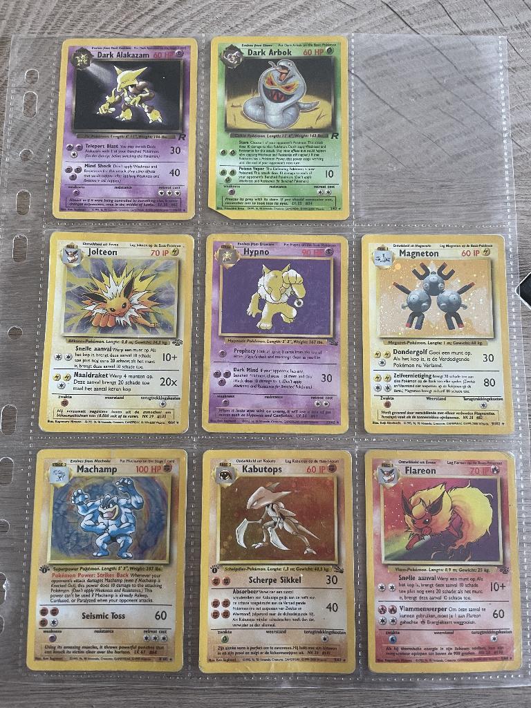 Vintage Pokémon kaarten 1999–2000 – 9 Holo + Rare, Enlèvement ou Envoi, Utilisé, Carte(s) à jouer