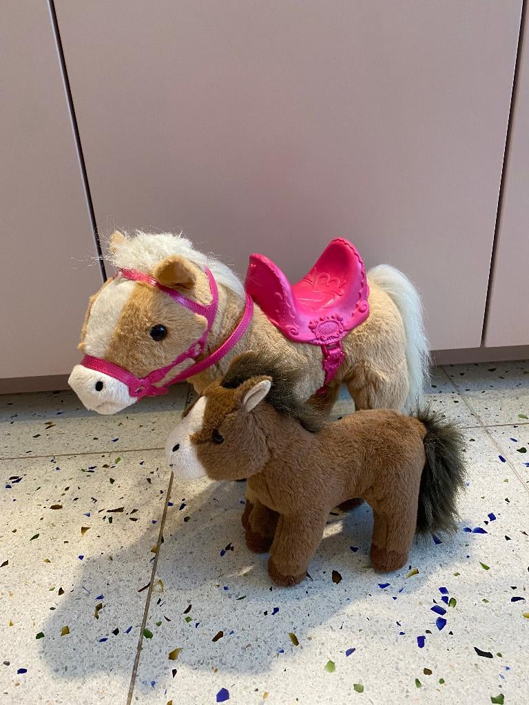 Babyborn paard met veulen, Enlèvement ou Envoi, Utilisé, Baby Pop